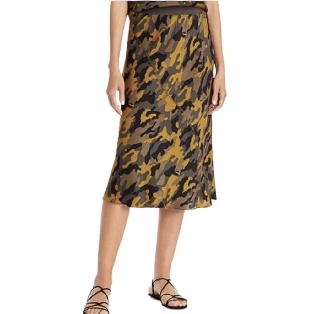 Anthony Thomas Melillo Silk Camo Skirt
